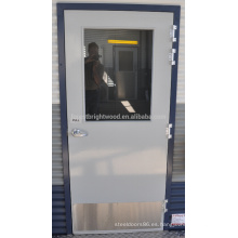 Diseño de puerta a ras de pintura gris PU para casas contenedor